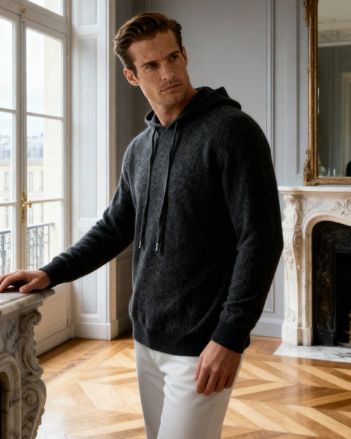 100% Cashmere Hoodie